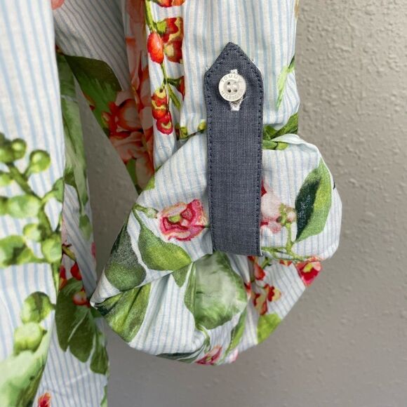 NWT Tommy Hilfiger Half Zip Down Striped Top Size 0X - Picture 3 of 9